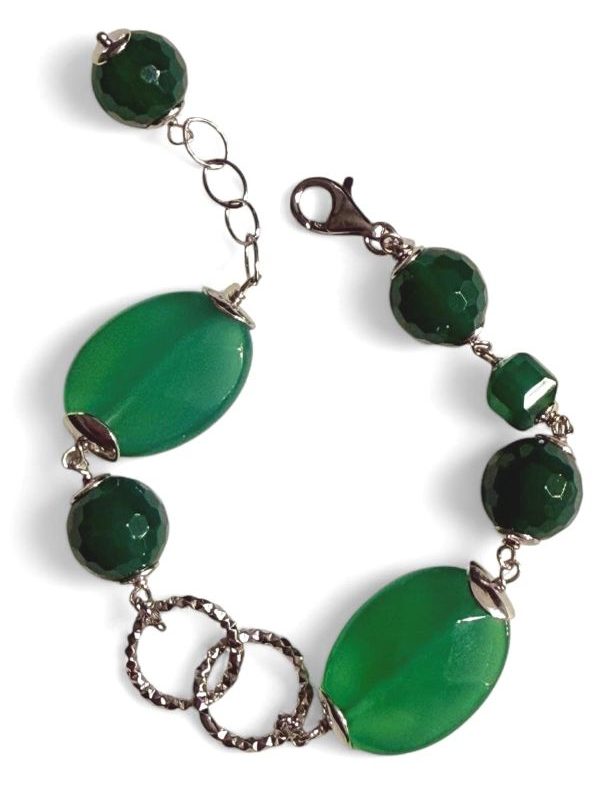 Set Bracciali Alpenflüstern Per Costume Bavarese – Perle Heishi, Stella Alpina Con Strass E Cuore – Argento, Regolabile Fino A 23 Cm